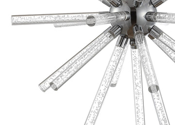 Soyuz 19.5" Adjustable Integrated LED Starburst Metal/Acrylic Pendant - JONATHAN Y